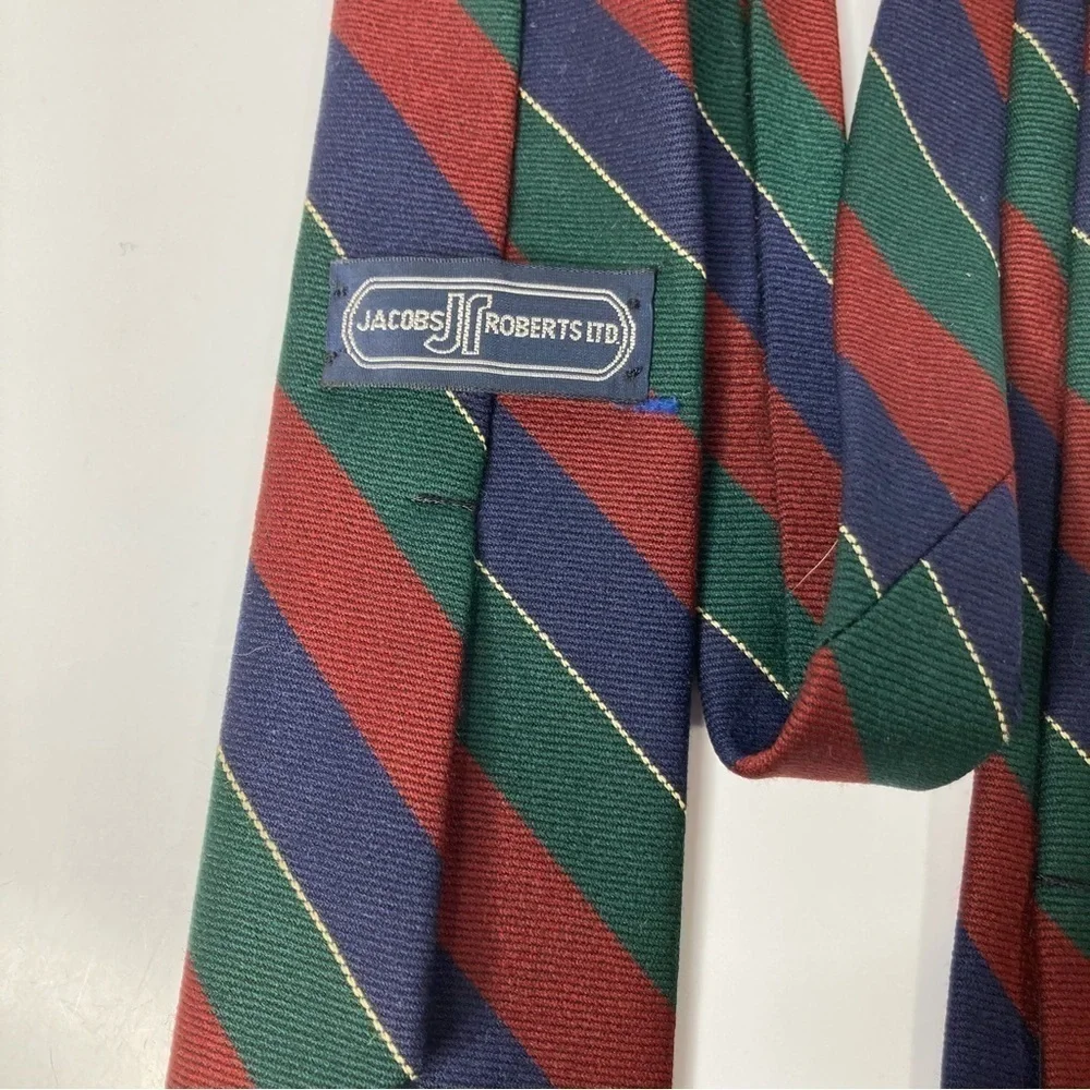 Jacobs Roberts Ltd striped‎ wool tie